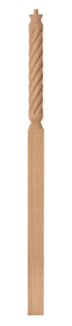 #CS555T Hard Maple 3 1/4" X 60" Pin Top Newel Post