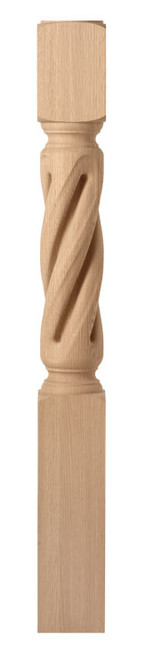 CSF170 White Oak Fireplace Column 5 1/2" X 52"