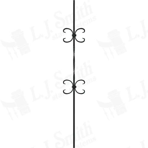 LIH-HOL20044 Single Ribbon Double Butterfly Baluster (Hollow)