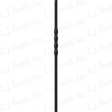 LIH-NWLTW48 Single Twist 1 3/16" x 48" Iron Newel.