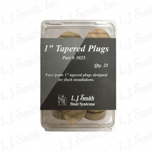 LJ-3025 White Oak 1" Tapered Plugs (25 pack)