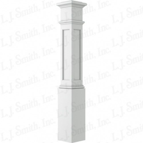 LJ-4094 Primed Recessed Panel Box Newel 7 1/2" x 53 1/2"