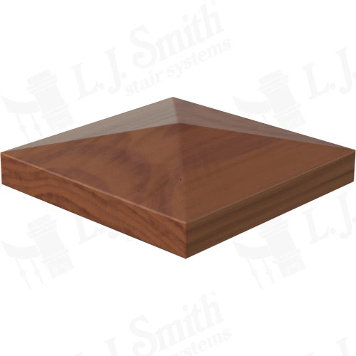 LJ-9301 Cherry Chamfered Top Plate for Box Newels