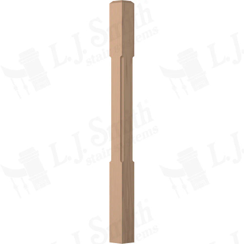 LJC-4000 3 1/2" X 48" Chamfered Edge Craftsman Newel.