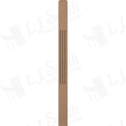 LJF-4000 3 1/2" X 48" Fluted Craftsman Newel.