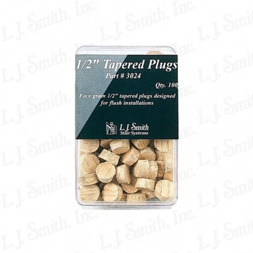 LJ-3024 Poplar 1/2" Tapered Plugs (100 pack)