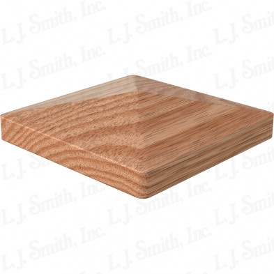 LJ-9001 Red Oak Chamfered Top Plate for Box Newels