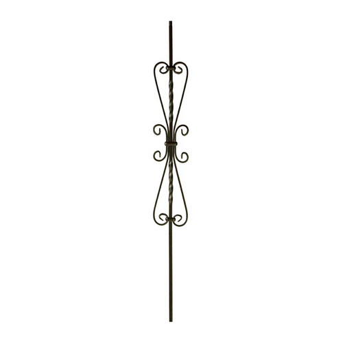 M33144 2982 5-1/4" Heart Scroll 1/2" Iron Baluster