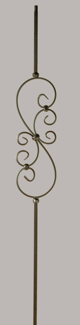 M50144 2585 Small Scroll 1/2" Iron Baluster