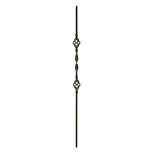 M8544 2963 Single Ribbon Double Basket 1/2" Iron Baluster