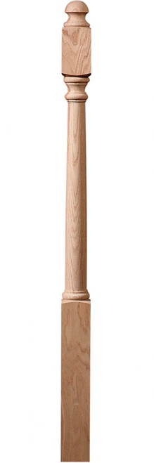 #4042 Plain 3" X 54" Newel Post 5" Top Block Newel Post