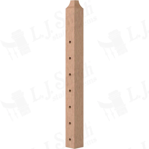 TL-410D-42 Level Down 3 1/2" x 40 3/8" Tube System Newel Post (7 Holes)