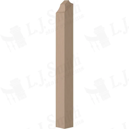TR-410U-36 Rake Up 3 1/2" x 35 3/4" Tube System Newel Post