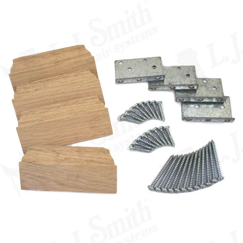 LJ-3019 Red Oak Angle Bracket Newel Post Fastener (for 3 1/2" newels)