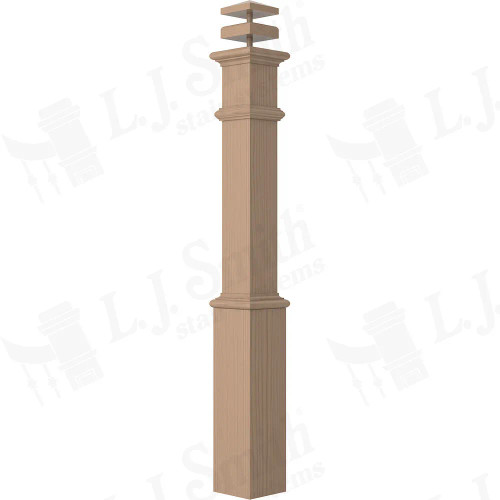 LJP-4591 Plain 6-1/4-in x 55-in Box newel