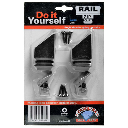 Z-CS16.3.4 Zip Clip 2 Pitch Shoe 1/2" Iron Baluster Fastener