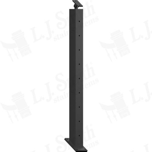 CR-KW310D-39 Low Sheen Black Kneewall Rake Down Metal 2" Newel Post