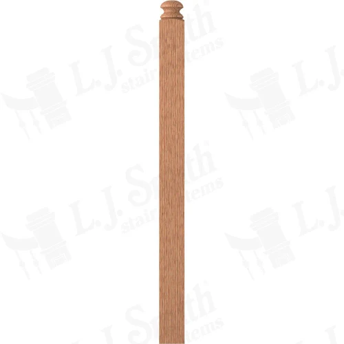LJ-4004MT 3 1/2" X 48" Utility Newel (Mushroom Top)