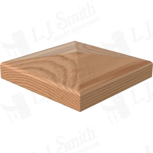 LJ-9001 Alder Chamfered 5" Top Plate for Box Newels