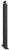 CR-310U-36 Low Sheen Black Rake Up Metal 2" Newel Post