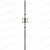 LIH-HOL19044 Double Ribbon Single Butterfly Baluster (Hollow)
