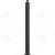 CL-320-39 Low Sheen Black Level Pass Through 2" Metal Newel Post. (11 Hole)