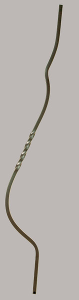 1TW40-BLY 2987 Single Twist Belly Iron Baluster