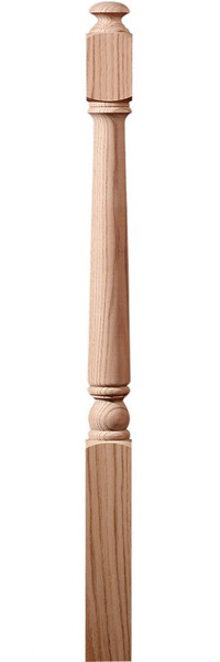 #1740 Traditional 3 1/4" X 54" Newel Post 5" Top Block