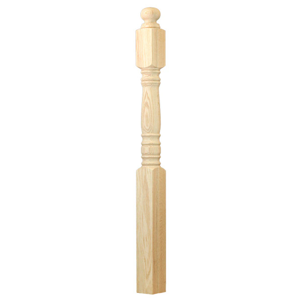 C-4007 Hampton 3 1/2" x 47 1/2" Starting Newel 6-1/2" Top Block