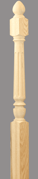 C-4280L Chippendale 3 1/2" x 56" (Flute) Starting Newel