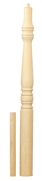 C-4662 Hampton 3 3/8" x 44" Adjustable Starting Newel Pintop (Round Base)