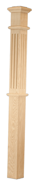 C-4695-F Fluted 4 1/2" x 64" Box Newel