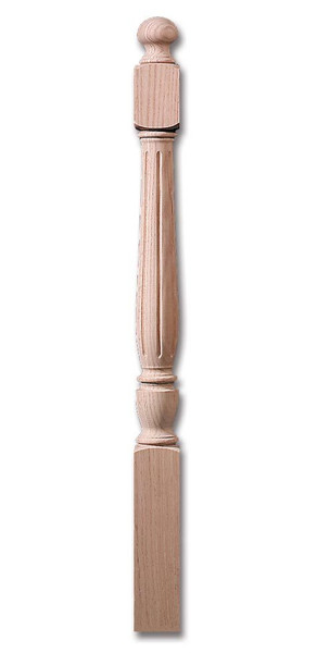 #4442F Fluted 3 1/2" X 48" Carolina Newel Post.