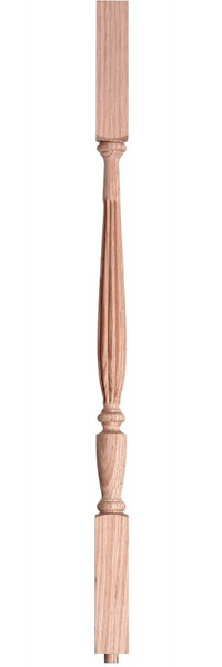 #4405R Reeded 1 3/4" x 36" Square Top Carolina Baluster