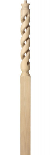 #CS65 White Oak 3 1/4" X 60" Pin Top Newel Post