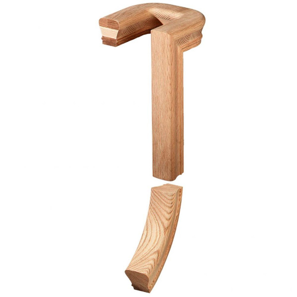 #7390 Left Handed "Well Hole" Gooseneck, 5 1/2" C to C with No Cap