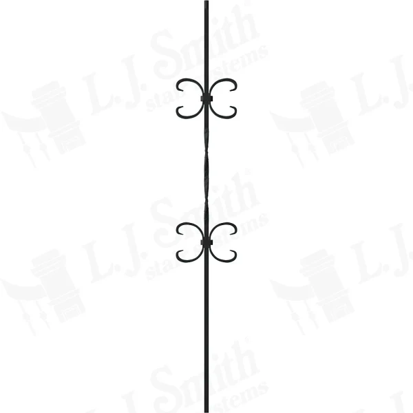LIH-HOL20044 Single Ribbon Double Butterfly Baluster (Hollow)