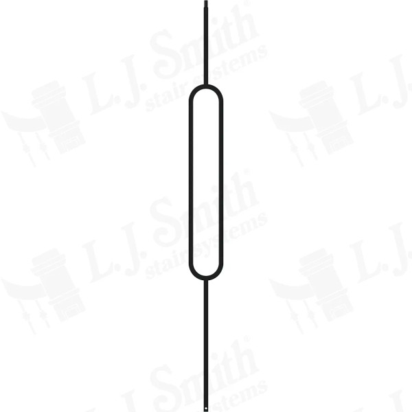 LIH-HOL166244 Oval 1/2" Baluster (Hollow)