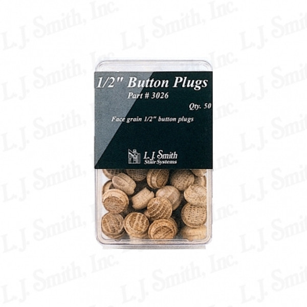 LJ-3026 White Oak 1/2" Button Plugs (50 pack)