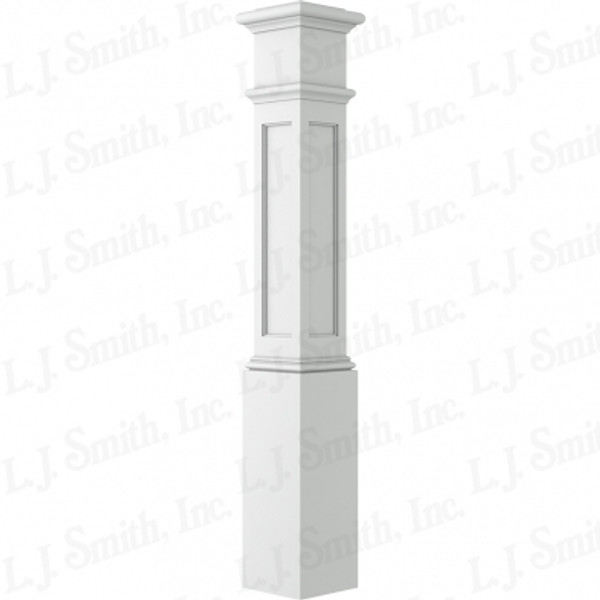 LJ-4094 Primed Recessed Panel Box Newel 7 1/2" x 53 1/2"