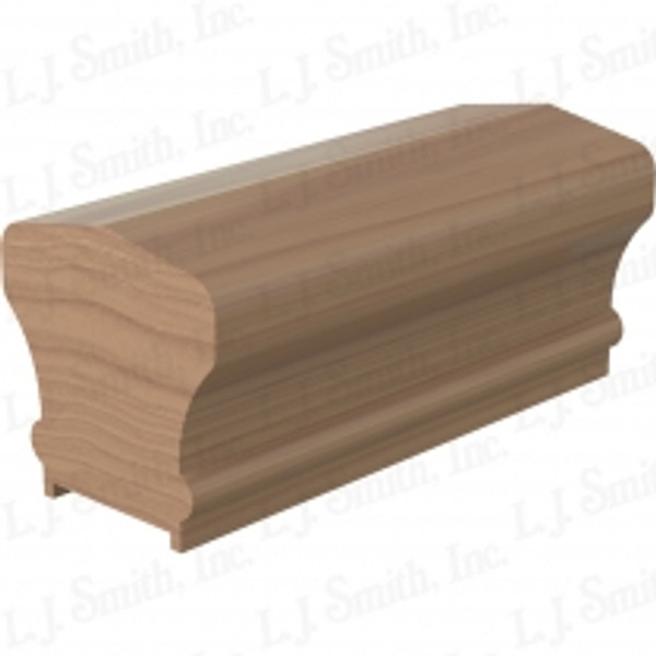 LJ-6601PSC-16 Solid Cap 16' Handrail Plowed 1 1/4"