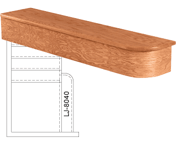 LJ-8040-60 LJ-Smith 60" Starter Step, with 7 1/4" Radius. (Reversible)