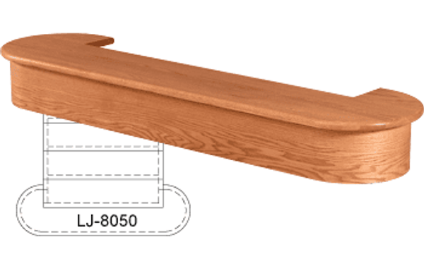 LJ-8050-60 LJ-Smith 60" Double Starter Step, with 8 7/8" Radius