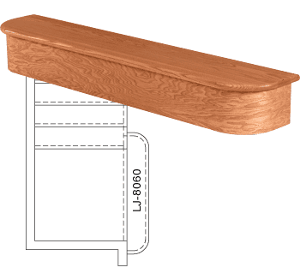 LJ-8060-54 LJ-Smith 54" Double Starter Step, with 7 1/4" Radius