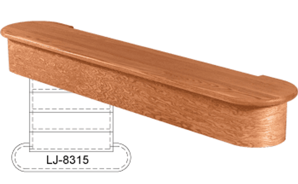 LJ-8315-48 LJ-Smith 48" Double Starter Step, with 7 1/4" Radius