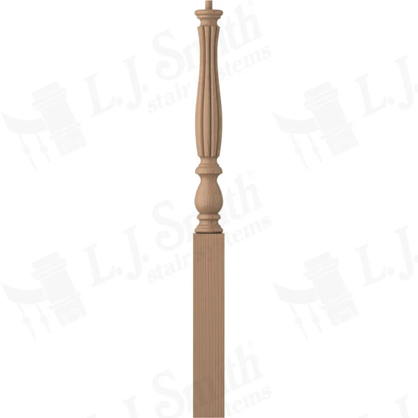 LJB-3910 Bristol 3 1/4" x 43"Shortest Utility Beaded Newel.