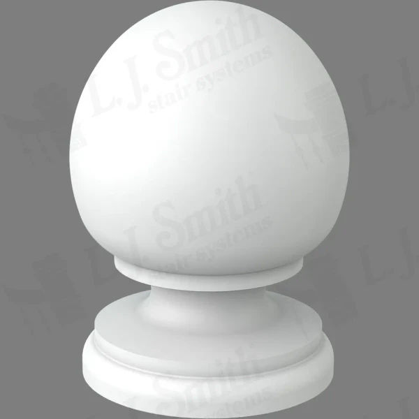 LJ-9008 Gloss Primed Colonial Balltop Finial for Box Newels