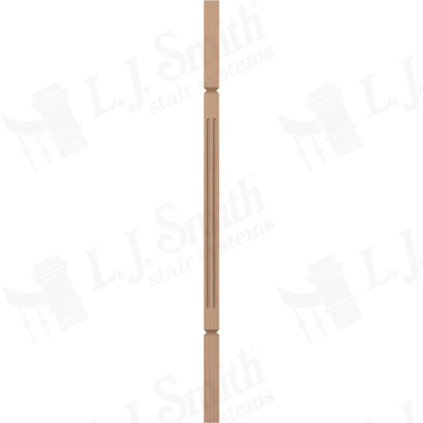 LJF-5060V Square 1 1/4" X 34" Fluted V-Groove Baluster