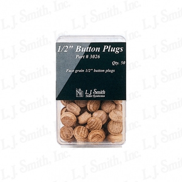 LJ-3026 Red Oak 1/2" Button Plugs (50 pack)