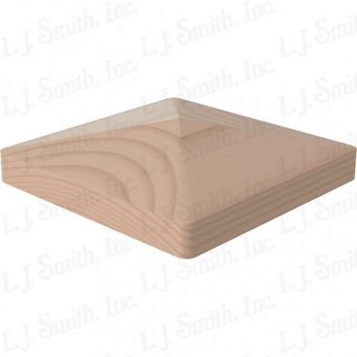 LJ-9001 Soft Maple Chamfered 5" Top Plate for Box Newels
